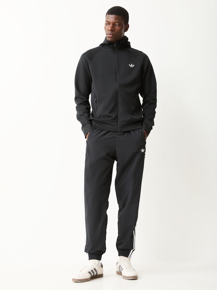 Чорний - adidas Originals Trefoil Essentials Spacer Fullzip Hoodie - Image 2 of 5
