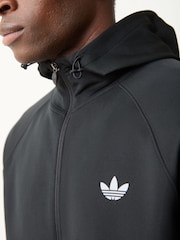 Чорний - adidas Originals Trefoil Essentials Spacer Fullzip Hoodie - Image 4 of 5