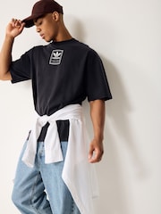 adidas Originals Black Elevtaed Gfx T-Shirt - Image 2 of 6