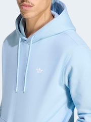 adidas Originals Light Blue Trefoil Essentials Hoodie - Image 4 of 6