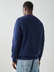 adidas Originals Blue Trefoil Essentials Crew Neck Sweat Top - Image 4 of 5