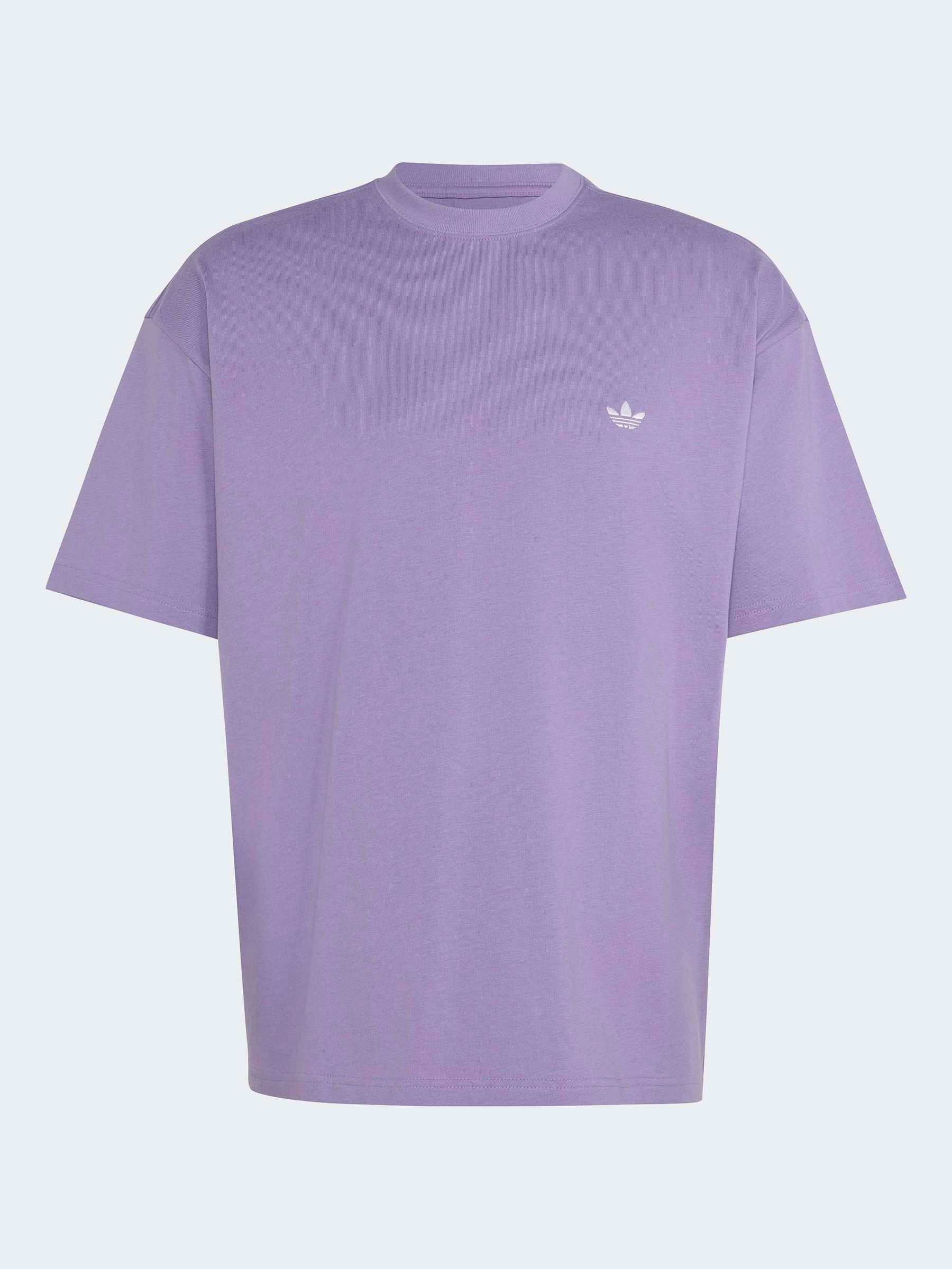 Buy adidas Originals Lilac Trefoil Essentials Loose T-Shirt from