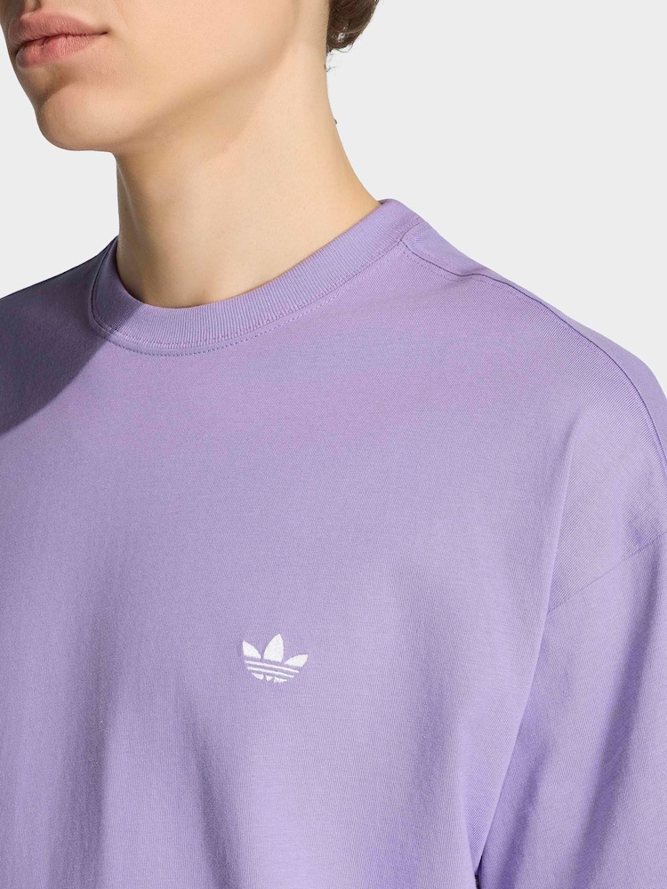 adidas Originals Lilac Trefoil Essentials Loose T-Shirt - Image 5 of 5