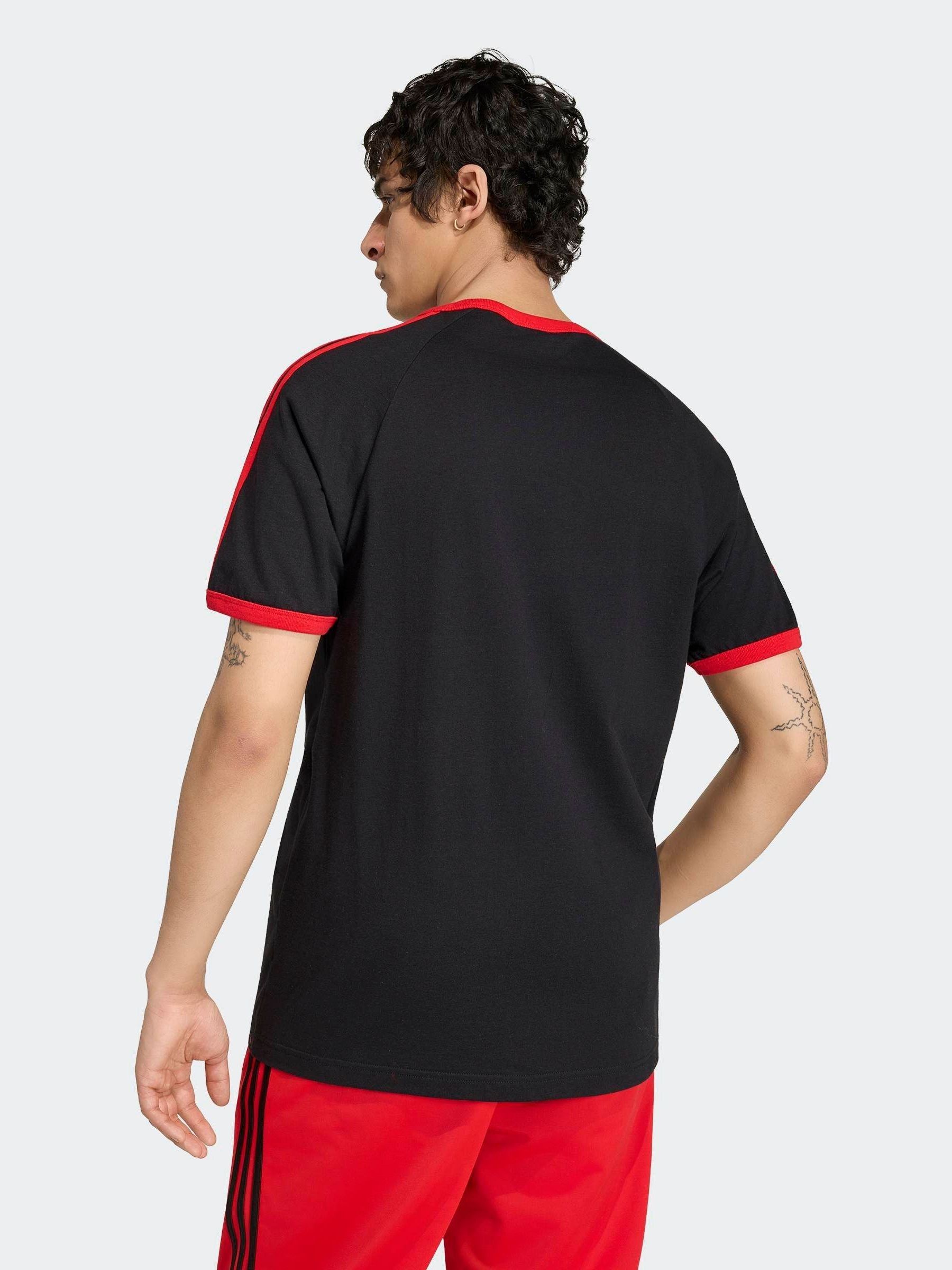 Buy adidas Originals Black/Red 3-Stripes T-Shirt from Next USA