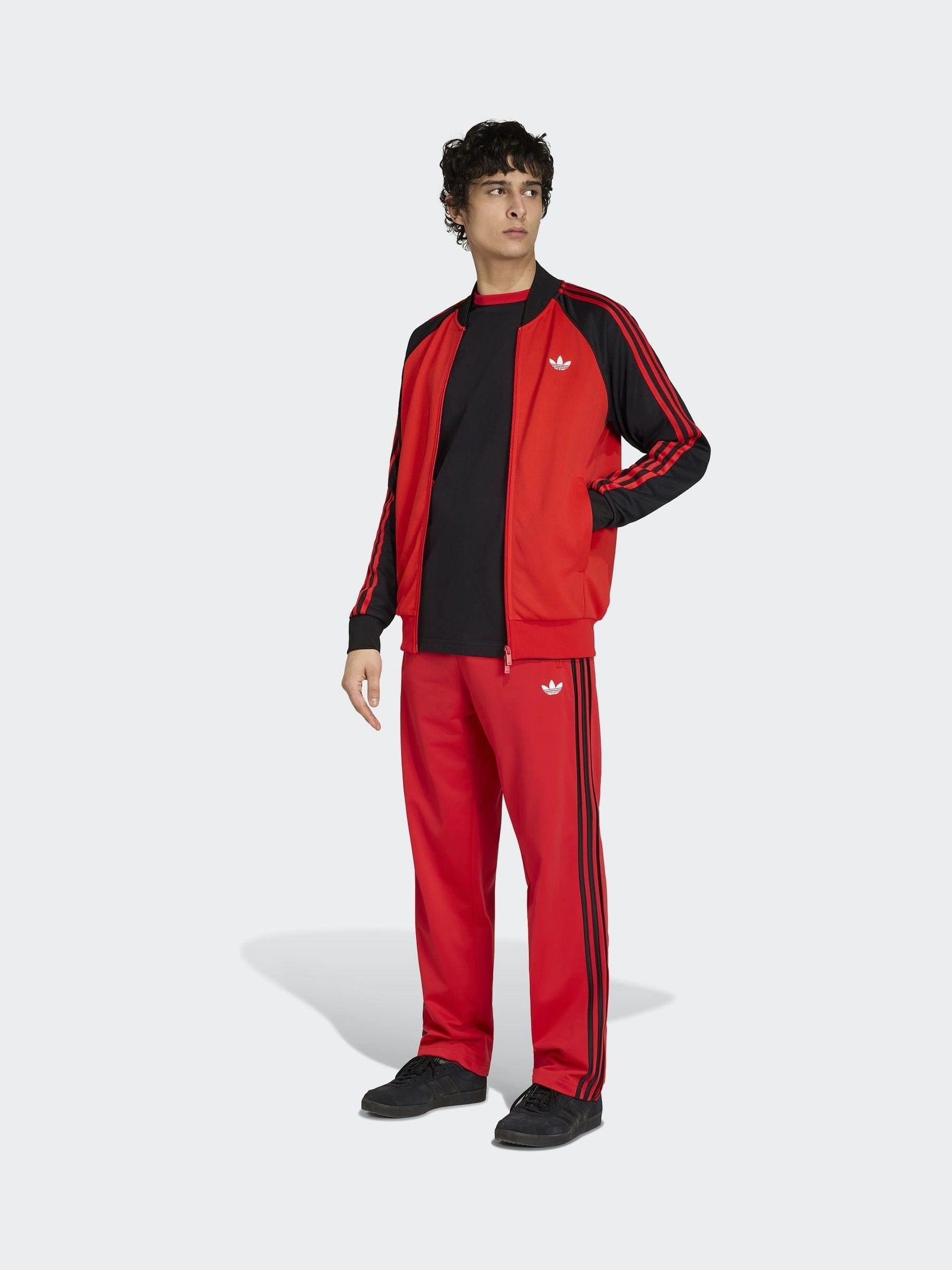 00s agnes b. red×black strips l/s tee T3 Buy adidas Originals Black/Red 3-Stripes T-Shirt from Next USA
