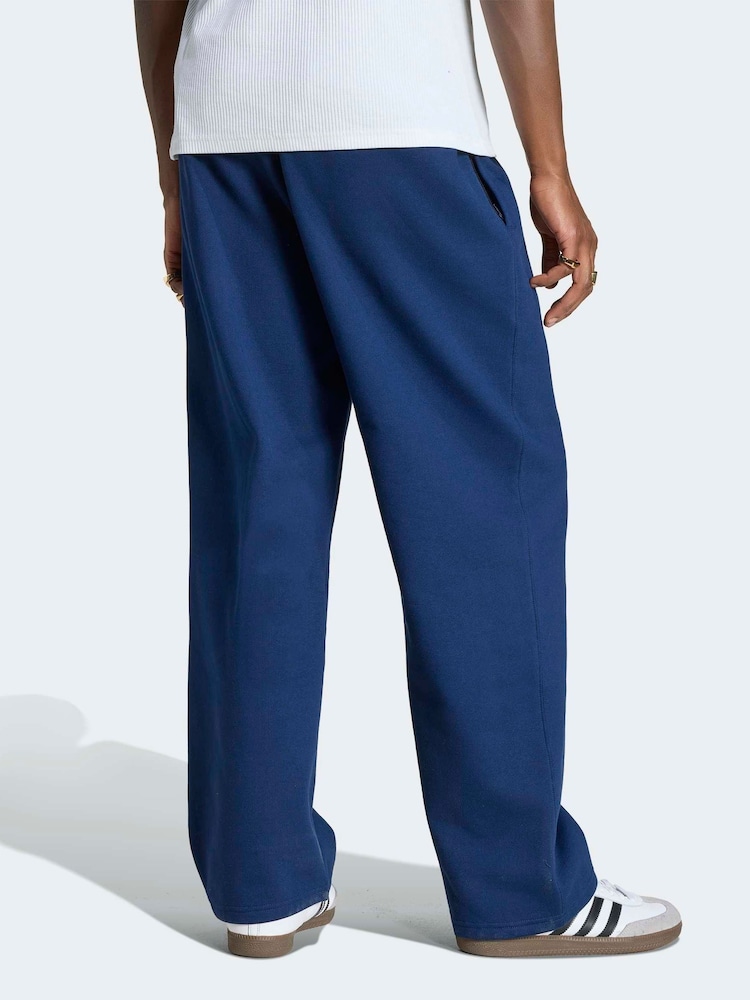 adidas Originals Blue Trefoil Essentials Open Hem Joggers - Image 2 of 6 adidas Originals Blue Trefoil Essentials Open Hem Joggers - Image 2 of 6