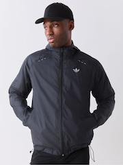 adidas Originals Black Tech Trefoil Essentials Windbreaker - Image 1 of 7