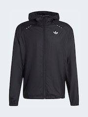 adidas Originals Black Tech Trefoil Essentials Windbreaker - Image 7 of 7