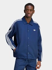 כחול  - adidas Originals 3 Stripes Coaches Jacket - תמונה 1 מתוך 6