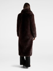 Forever New Brown Hunter Maxi Faux Fur Coat - Image 2 of 5
