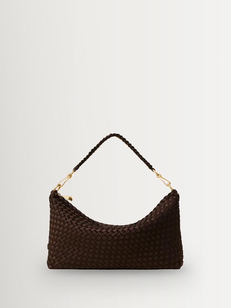 NAGHEDI Chocolate Porto Half-Moon Small Bag - Image 1 of 6