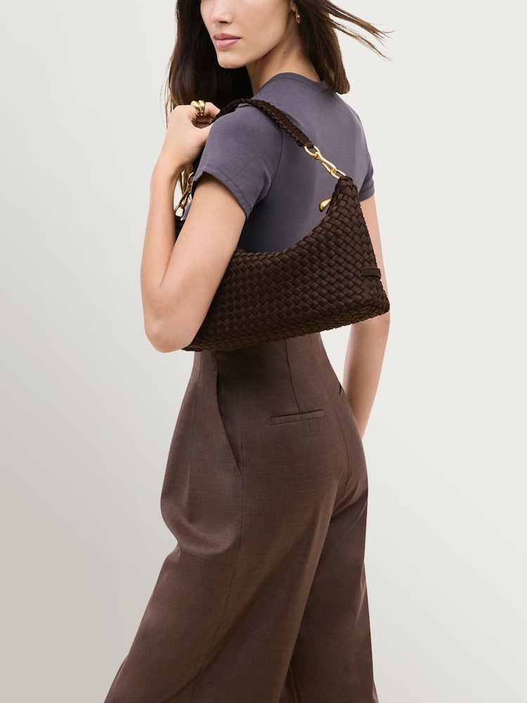 NAGHEDI Chocolate Porto Half-Moon Small Bag - Image 2 of 6