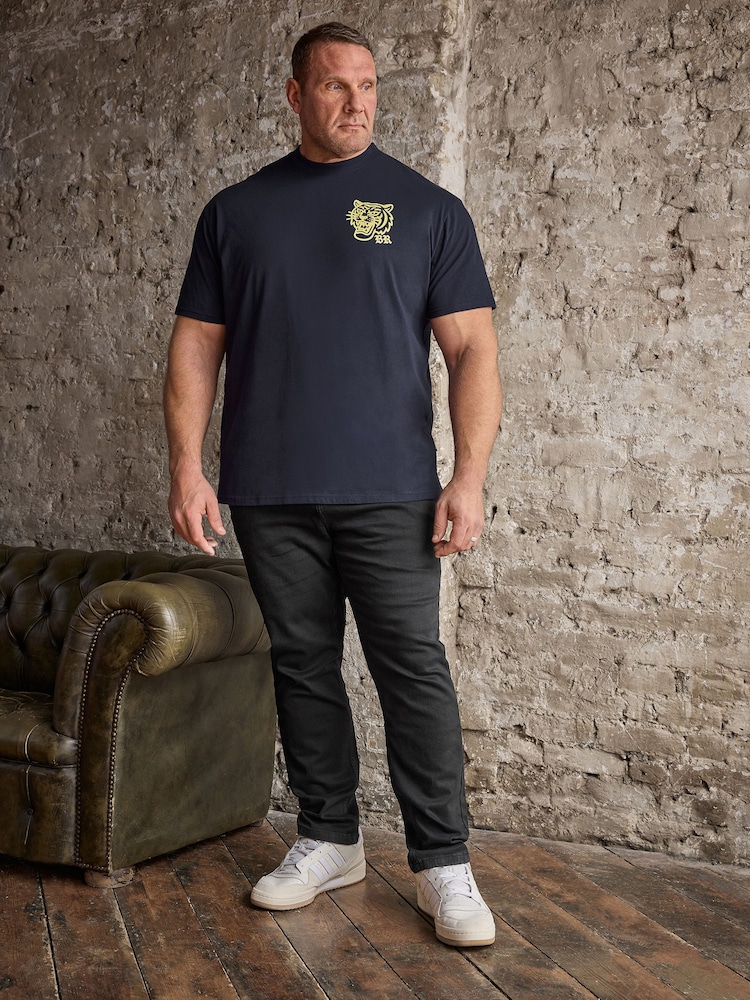 BadRhino Big & Tall Blue Tiger Star T-Shirt - Image 2 of 6