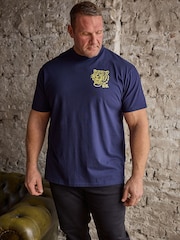 BadRhino Big & Tall Blue Tiger Star T-Shirt - Image 3 of 6