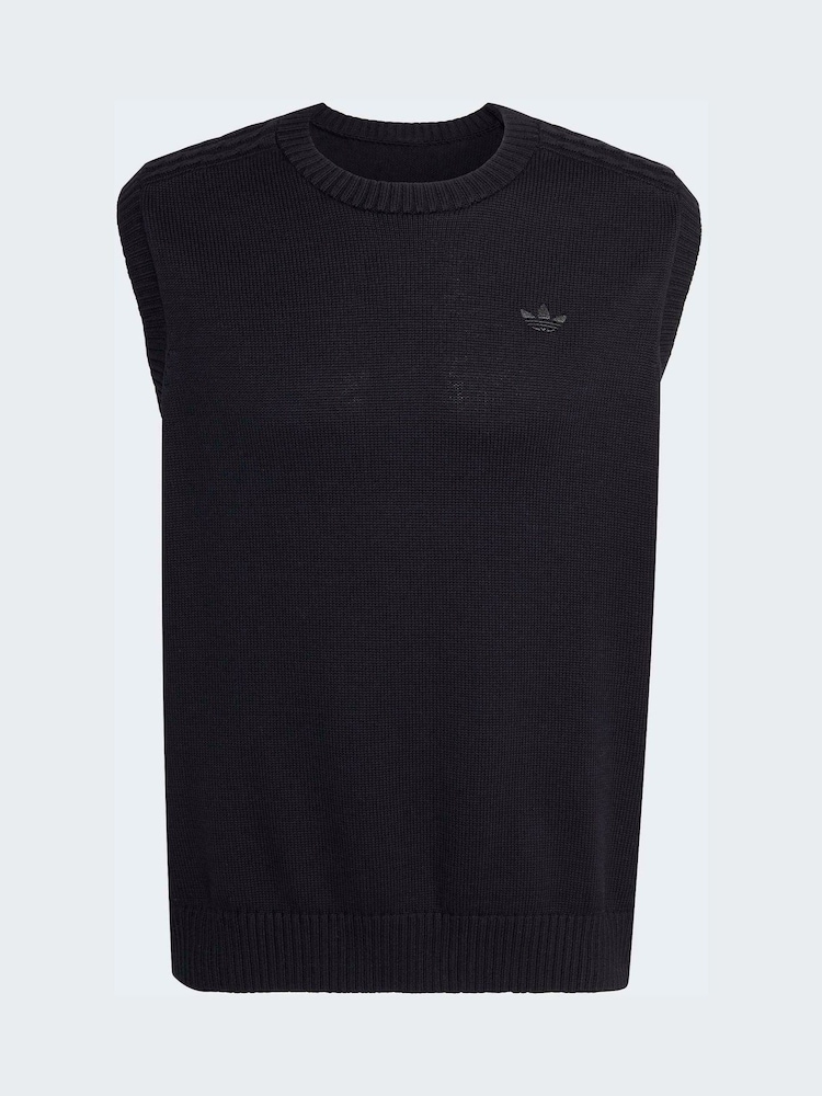 adidas Originals Black Premium Essentials Knit Vest - Image 6 of 6