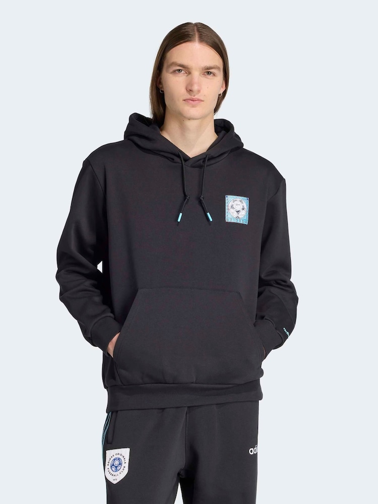 adidas Originals Black Graphic Hoodie - Image 1 of 6