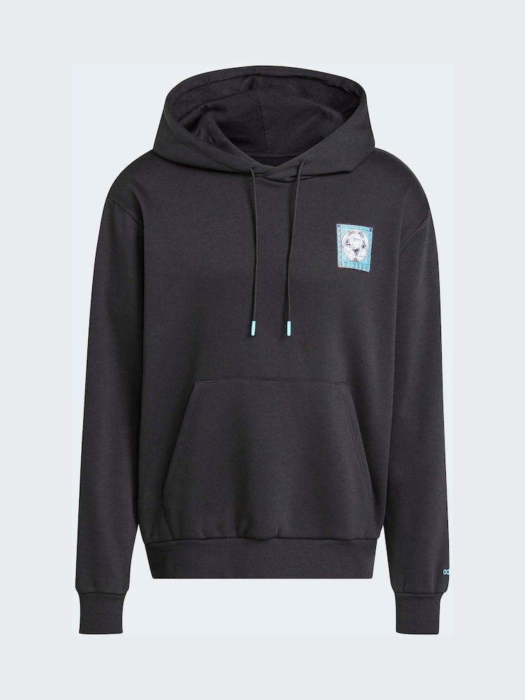 adidas Originals Black Graphic Hoodie - Image 6 of 6