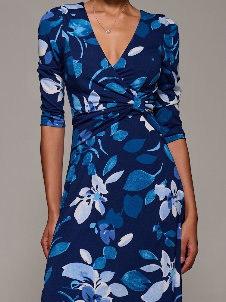 slim fit dress slacks Long Sleeve Crewneck Maxi Dress | Butter Rib main image 1