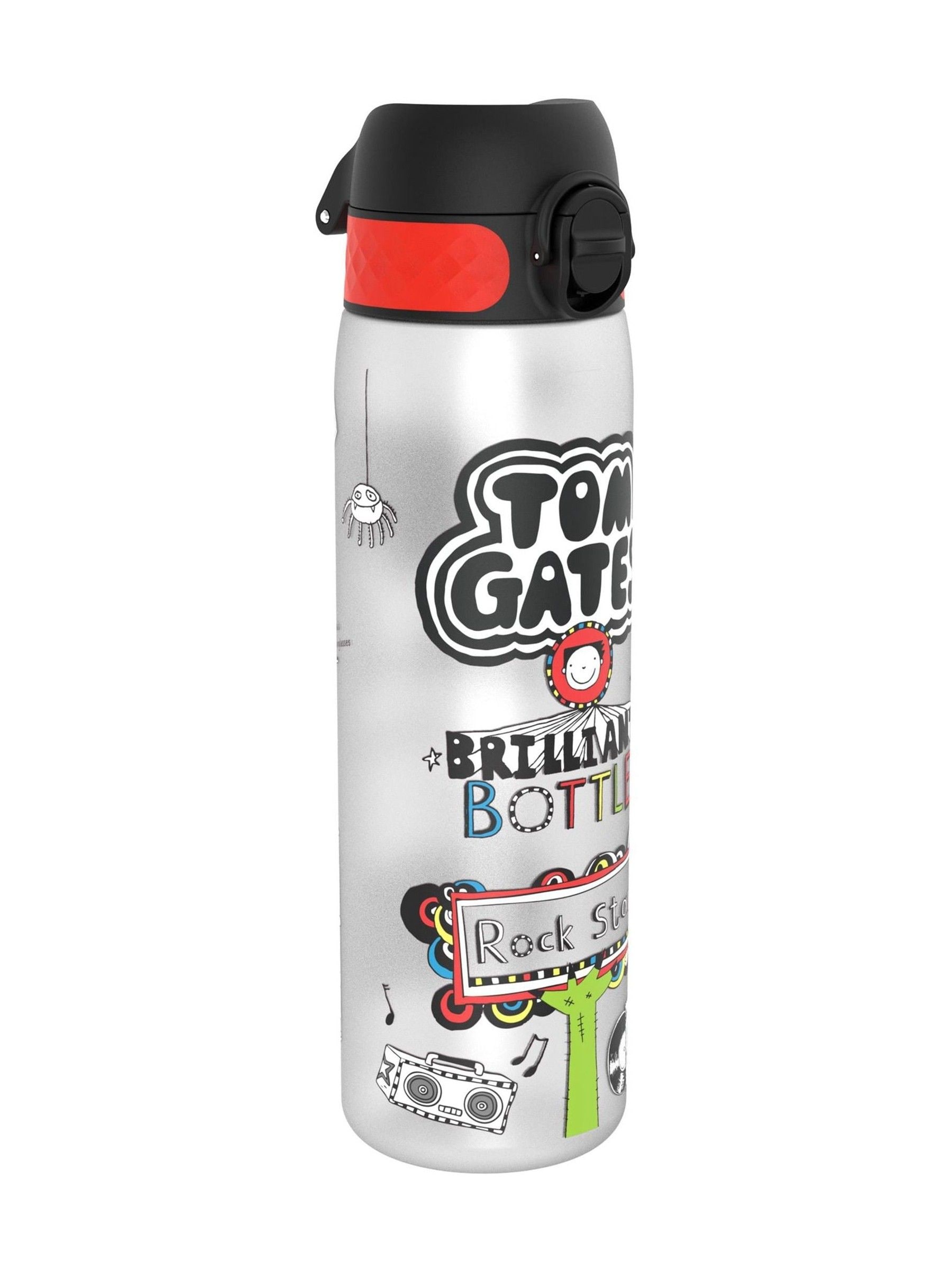 Ion8 Unisex Kids Black Tom Gates Rockstar Water Bottle 500Ml - Image 4