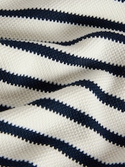 The Set Textured Jersey Sleeveless Bubble Top and Wide Leg Trousers Set Ecru/Navy Stripe - Image 5 of 6