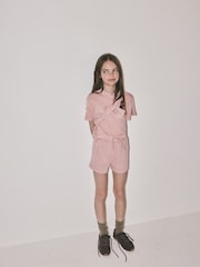 The Set 3 Piece Washed Jersey T-Shirt, Crew and Shorts Set - Imaginea 3 din 6