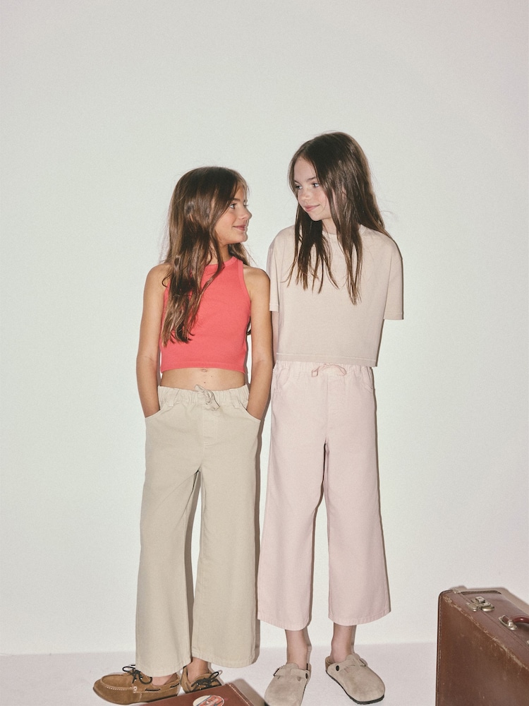 The Set 2 Pack Tie Waist Pull On Jeans Pink/Green - Image 1 of 6 The Set 2 Pack Tie Waist Pull On Jeans Pink/Green - Image 1 of 6