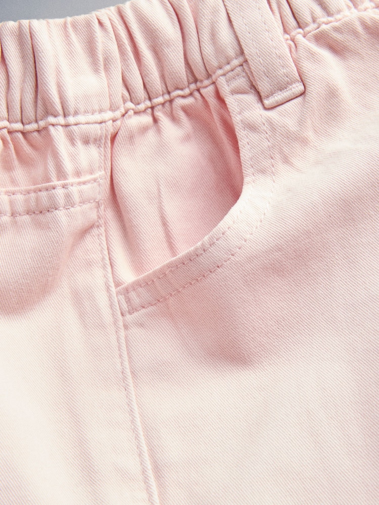 The Set 2 Pack Tie Waist Pull On Jeans Pink/Green - Image 11 of 11
