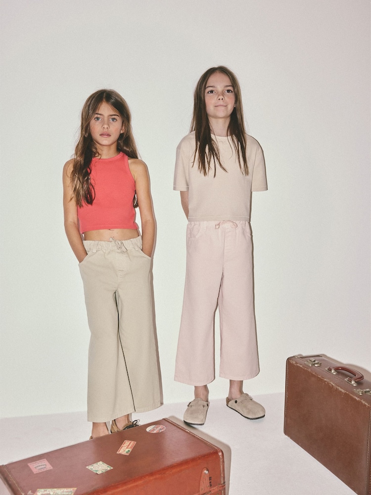 The Set 2 Pack Tie Waist Pull On Jeans Pink/Green - Image 2 of 6 The Set 2 Pack Tie Waist Pull On Jeans Pink/Green - Image 2 of 6