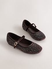 Chocolate Brown Heatseal Standard Fit (F) Mary Jane Shoes - Image 1 of 6