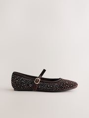 Chocolate Brown Heatseal Standard Fit (F) Mary Jane Shoes - Image 3 of 6