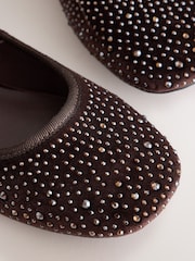 Chocolate Brown Heatseal Standard Fit (F) Mary Jane Shoes - Image 5 of 6