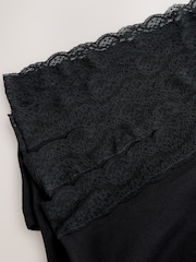 Schwarz - Stoma-Slips aus Baumwollspitze 4 er-Pack - Bild 3 von 4