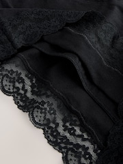 Schwarz - Stoma-Slips aus Baumwollspitze 4 er-Pack - Bild 4 von 4