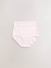 Floral Print Full Brief Ostomy Cotton Lace Stoma Knickers 4 Pack - Image 3 of 7