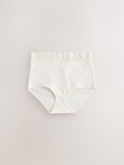 Black Floral/Berry Full Brief Ostomy Cotton Lace Stoma Knickers 7 pack - Image 3 of 11