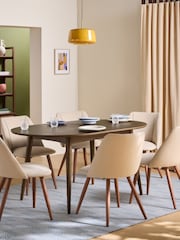 MADE.COM Dark Stain Deauville 4 to 6 Seater Oval Extending Dining Table - Image 2 of 2