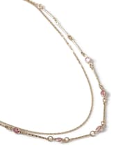 Aela Gold Tone Beaded Chain Necklace - Image 2 of 2