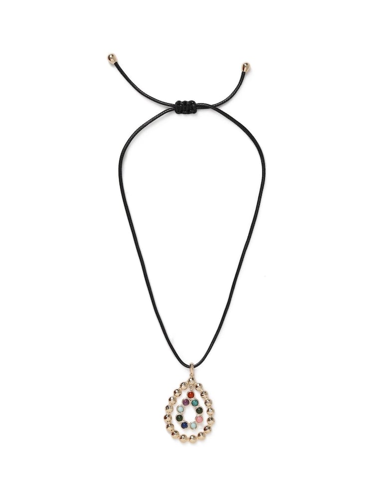 Gold Tone Aela Bright Statement Cord Necklace - Image 2 of 3