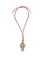 Aela Red Long Cord Fish Necklace - Image 2 of 3
