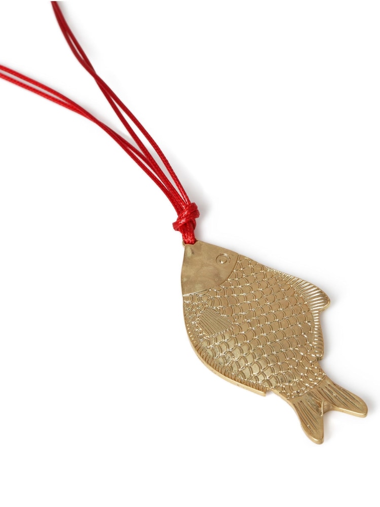 Aela Red Long Cord Fish Necklace - Image 3 of 3