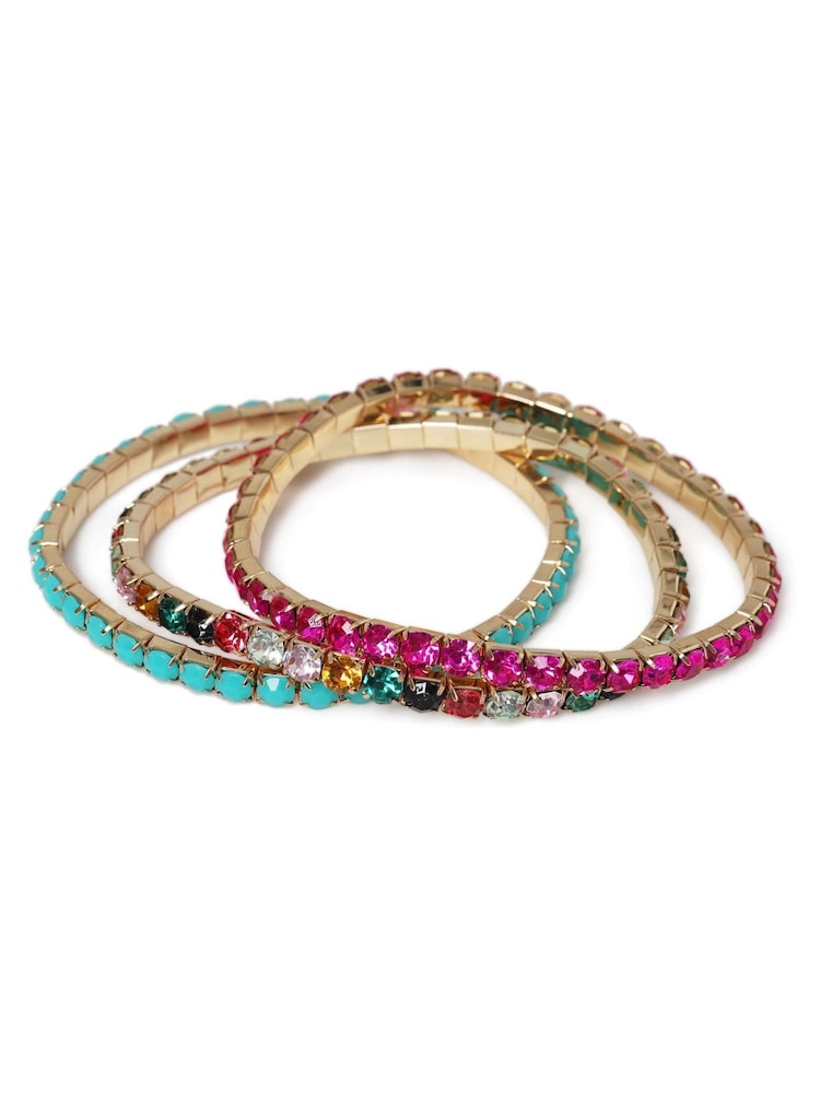 Cup Chain Stretch Anklet Set - Image 2 of 2 Cup Chain Stretch Anklet Set - Image 2 of 2