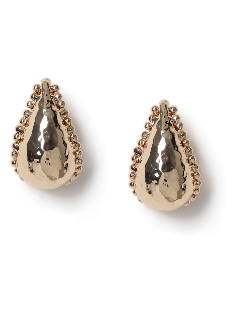 Dome Bobble Edged Earrings - Image 1 of 4 Dome Bobble Edged Earrings - Image 1 of 4