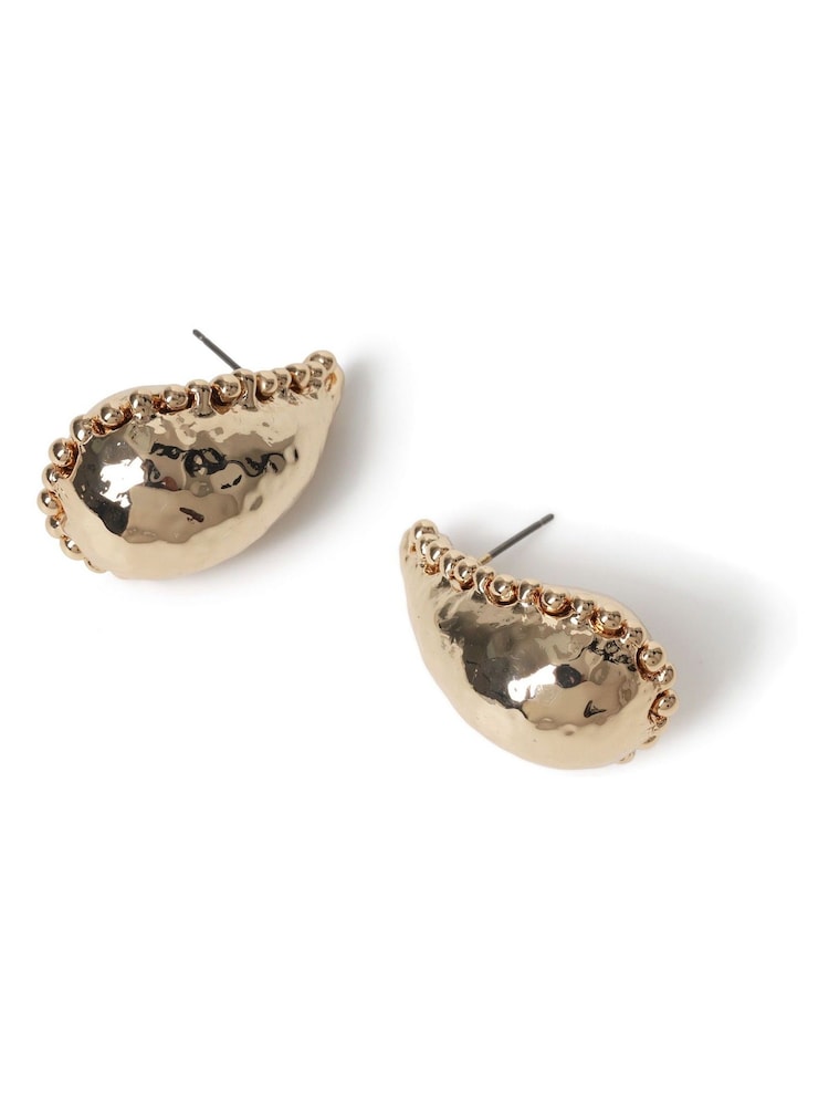 Dome Bobble Edged Earrings - Image 2 of 4 Dome Bobble Edged Earrings - Image 2 of 4