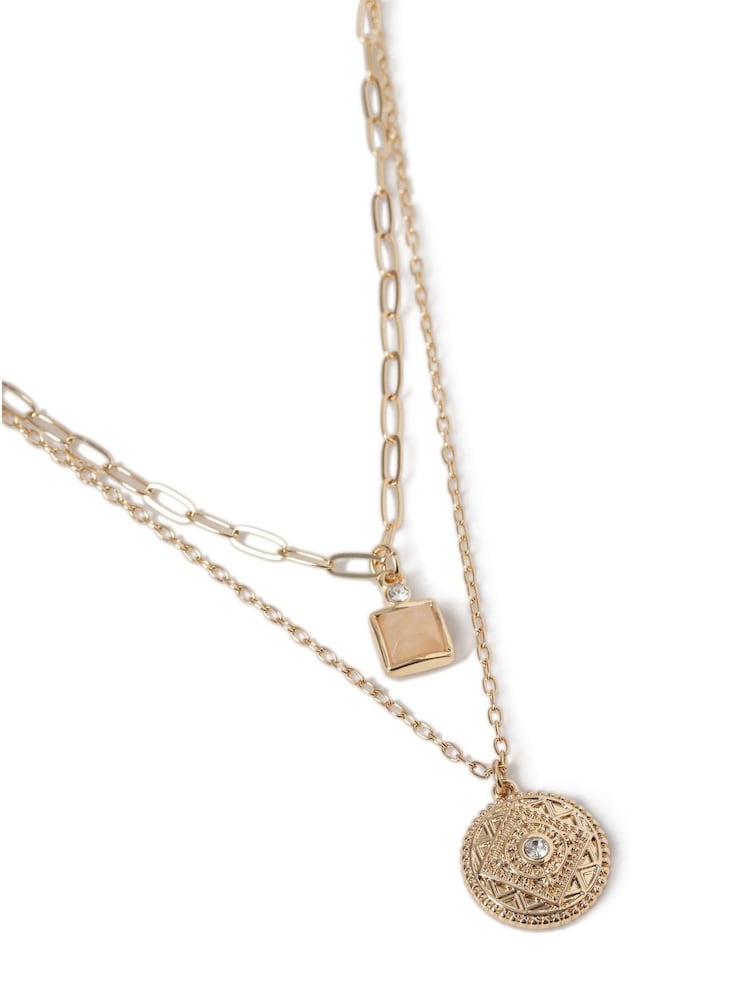 Mini Square Drop Necklace - Image 2 of 2