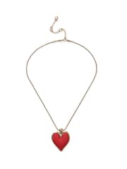 Aela Red Matte Heart Necklace - Image 1 of 2