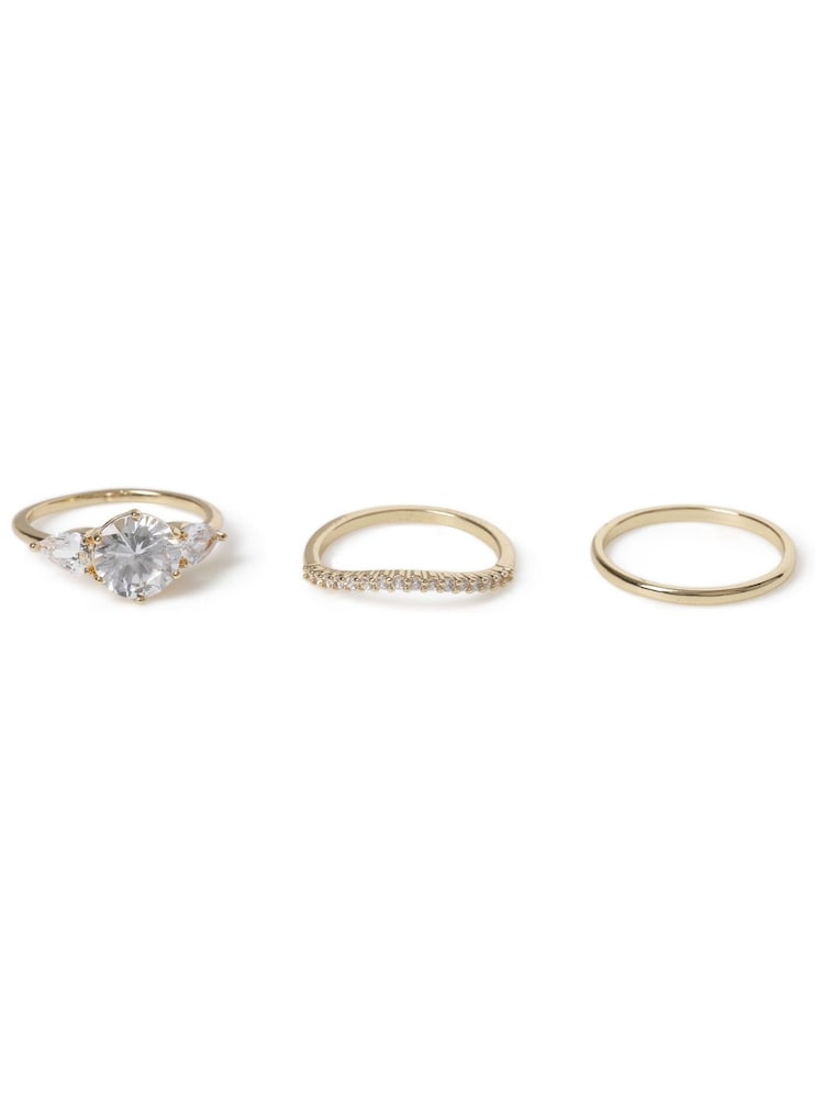 Diamond Simulant Curve Rings Multipack - Image 2 of 2 Diamond Simulant Curve Rings Multipack - Image 2 of 2