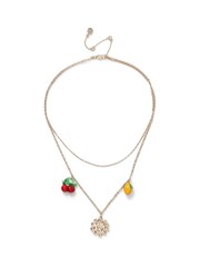Aela Gold Tone Fruit Charm Necklace - Image 1 of 2