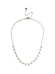 Aela Gold Tone Diamond Simulant Charm Necklace - Image 1 of 1