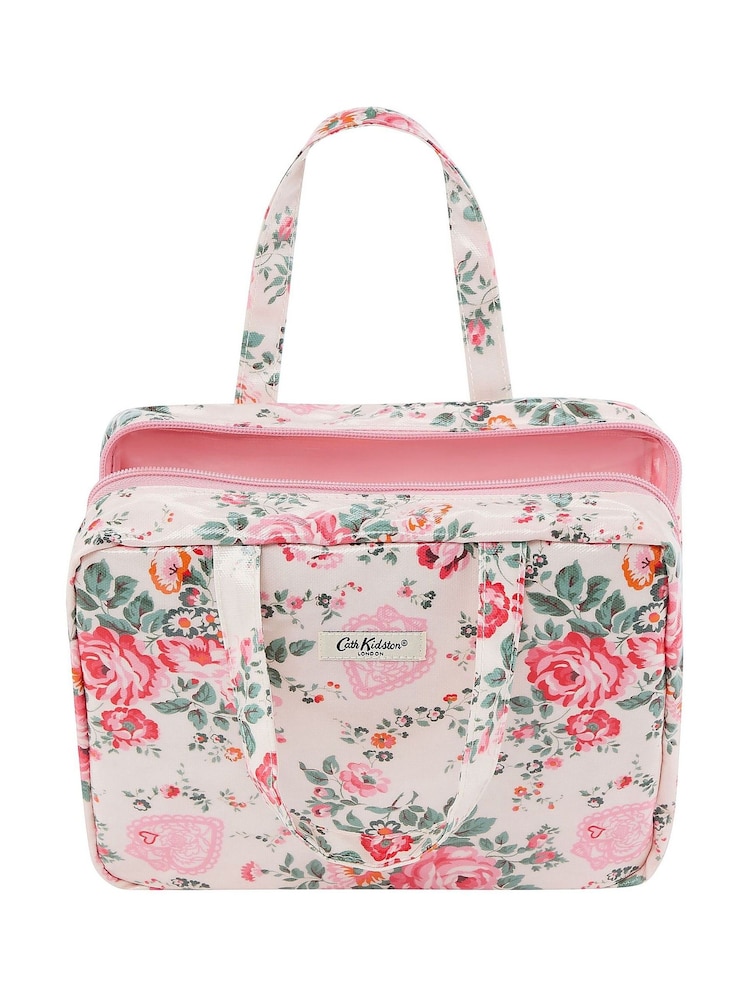 Cath Kidston Multi Hackney Rose Two Part Wash Bag - Image 2 of 3 Cath Kidston Multi Hackney Rose Two Part Wash Bag - Image 2 of 3
