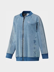 adidas Originals Black Denim Superstar Track Oversized full-zip track jacket - Image 5 of 6